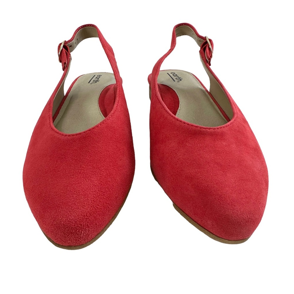 Earth Uptown Ursula Slingback Spicy Red Soft Suede Closed Toe Shoes Size 8M - Picture 8 of 16
